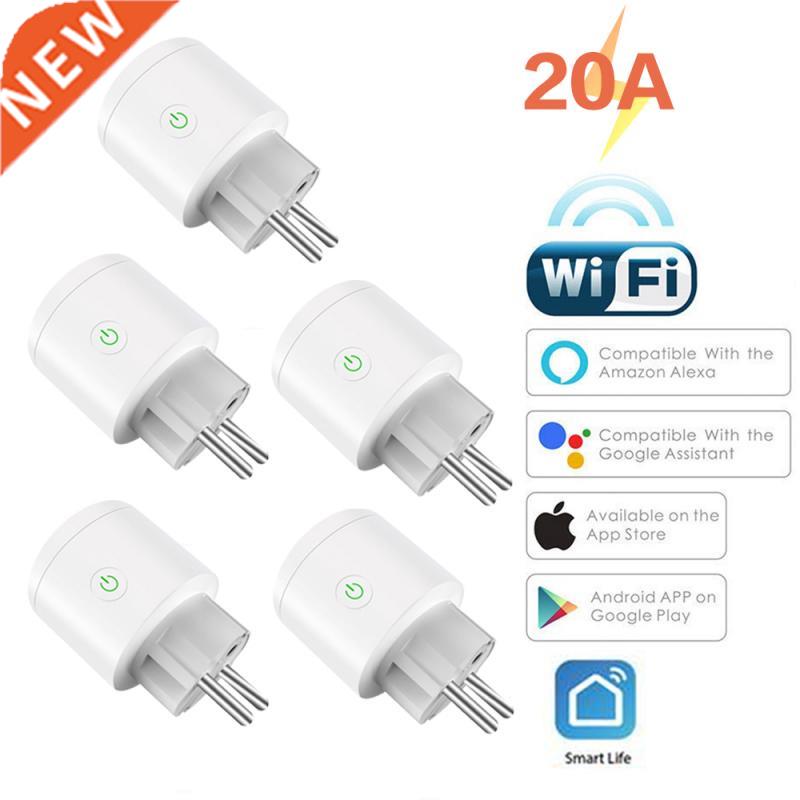 1-5pcs 20 WiFi Smrt Plug EU dptor Voice Control Power