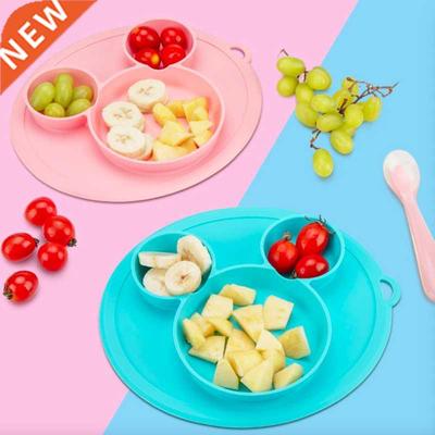 Kids Bowl Pltes Bby Feeding Silicone Plte Children's Inte