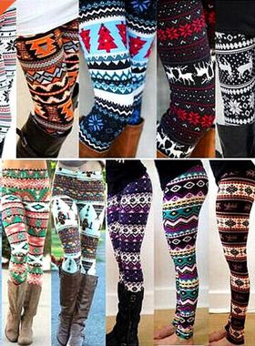 Fashion Women's Leggings Pants Print High Waist Legg