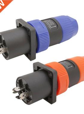 2Set NL4FC Spekon 4 Pin 4 Pole udio Mle Plug Pnel Mount