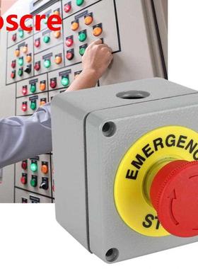 Aluminum Switch Box 1 Button Emergency Stop Control Operatio