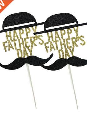 Happy Father's Day Hat Beard Cake Topper Creative Cake