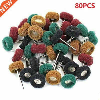 80PCS Nylon Fiber Grinding Sanding Abrasive Wheel 1/8-Inch (