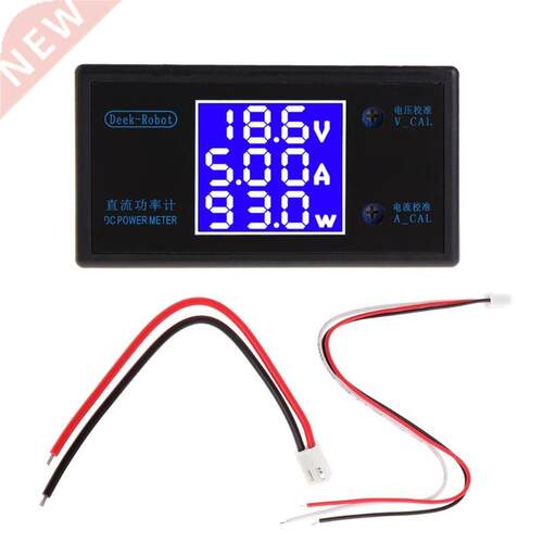 DC 0-50V 5A 250W Voltmeter Ammeter Wattmeter LCD Panel Volta