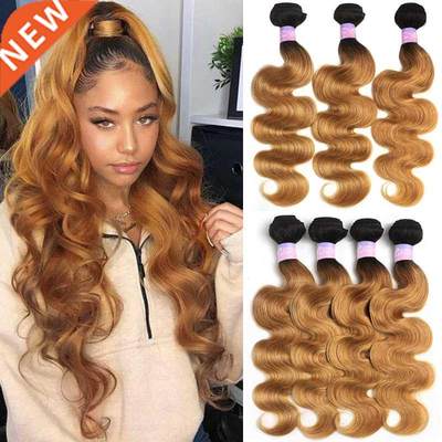 Brazilian Human Hair Bundles 1B/27 Ombre Brown Body Wave Hai