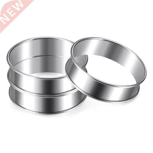 10 Pcs Double Rolled Tart Rings Stainless Steel Muffin Rings