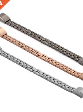 Three Beads Metal Watch Band Bracelet Wrist Strap for Fitbit