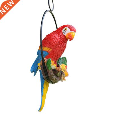 Hanging Bird Statue Innovative Iron Ring Prot Decoration