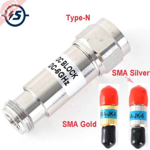 2W Type-N/SMA Male to Female DC-Block DC-6.0GHz 50ohm RF Coa