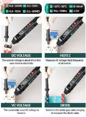 Multimeter Non-contact Multifunctional Tester Auto Ranging
