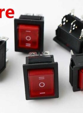 KCD4 15A 250VAC/20A 125VAC locking Red Button Light Rocker S