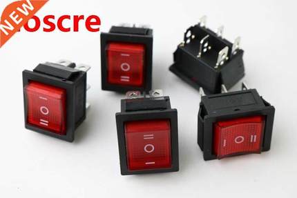 KCD4 15A 250VAC/20A 125VAC locking Red Button Light Rocker S