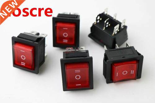 KCD4 15A 250VAC/20A 125VAC locking Red Button Light Rocker S