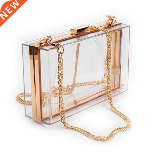 Women Acrylic Clear Purse Cute Transparent Crossbody Bag Luc