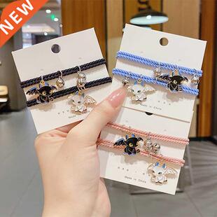 2Pcs/set Magnet Attract Couple racelet Cartoon Charm Jewelr