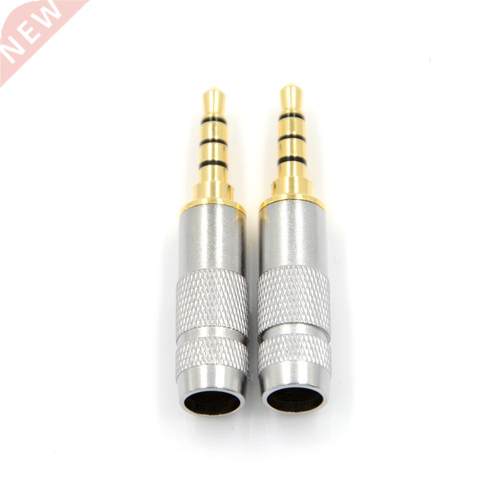 4 Pole .5mm Stereo Headphone Male Plug Jack Audio Solders C