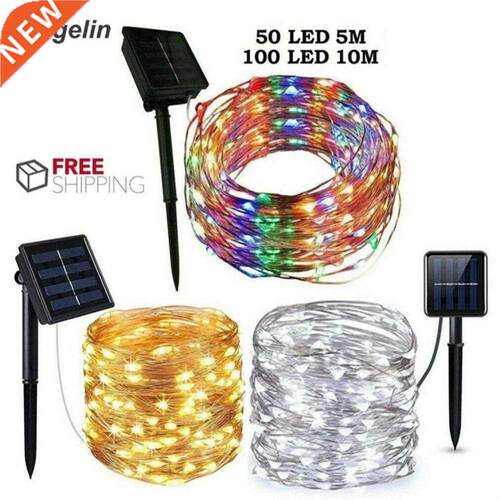 6/10M LED Outdoor Solar Lamp String Ligs 60/100 LEDs