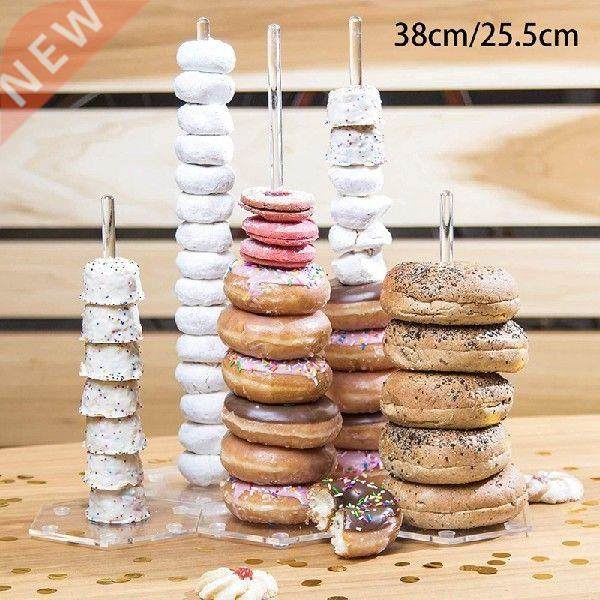 5pack clear acrylic donut display stand doughnut bagels