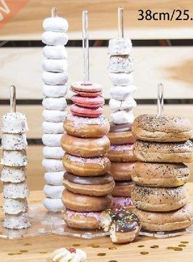 5Pack Clear Acrylic Donut Display Stand Doughnut Bagels
