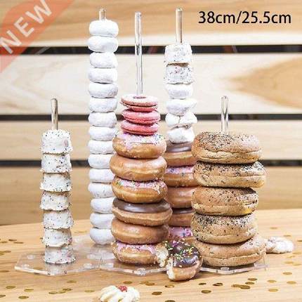 5Pack Clear Acrylic Donut Display Stand Doughnut Bagels