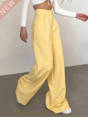 Summer High Waist Women Trousers Loose Straight All-match Of