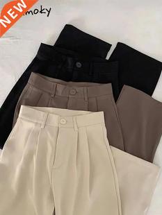 Yitimoky 2022 Pants Women Korean Style Casual High Waist Kor