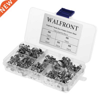 90pcs M3 M4 M5 M6 M8 Four Pronged T Nuts Blind Inserts Nut