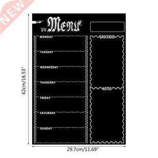Magnetic Refrigerator Chalkboard,Weekly Menu, Meal Planner,
