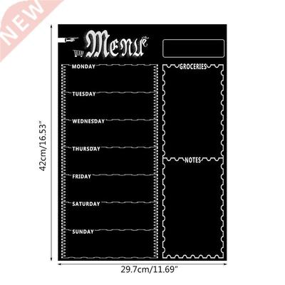 Magnetic Refrigerator Chalkboard,Weekly Menu, Meal Planner,