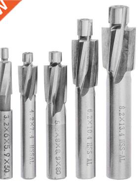 1pc 4 Flute HSS Counterbore End Mill M3-M8 Pilot Slotting Bi
