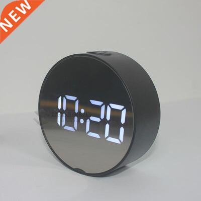 Digital Mirror Alarm Clock LED Electronic Table Desktop Cloc