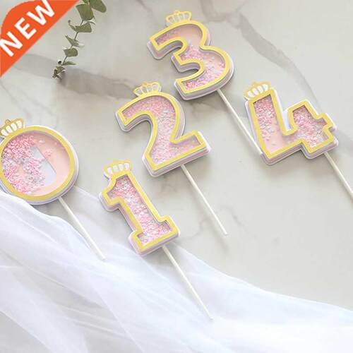 New Sequins Digital Candle Birthday Number Cake Candle 0 1 2