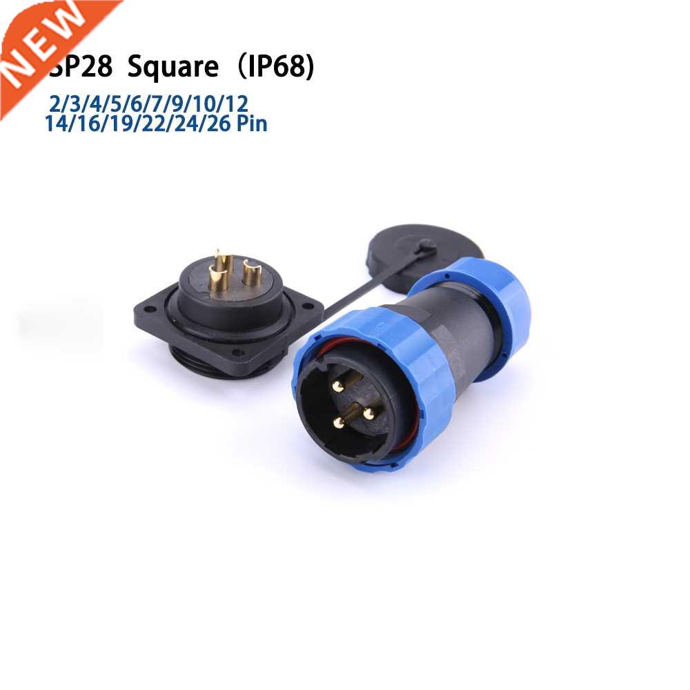 SP28 IP68 Four-hole Square plug socket Cable waterproof Avi