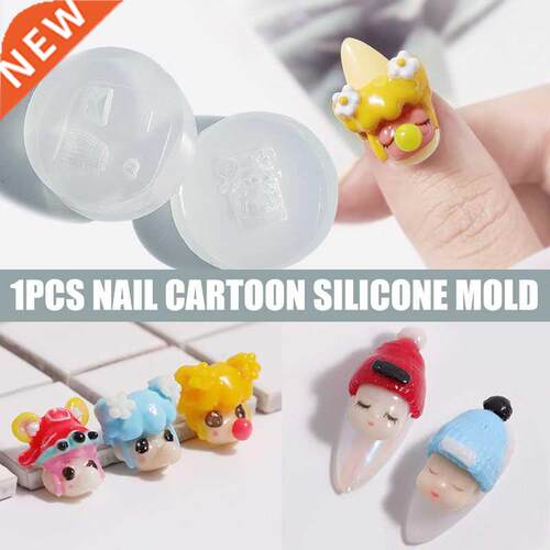 1pcs Silicone Nail Mold 3D  Baby Face Cute Mould Car