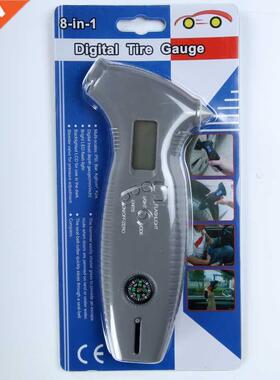 8in1 Digital LCD Car Tire Gauge Meter Portable Car Tire Trea