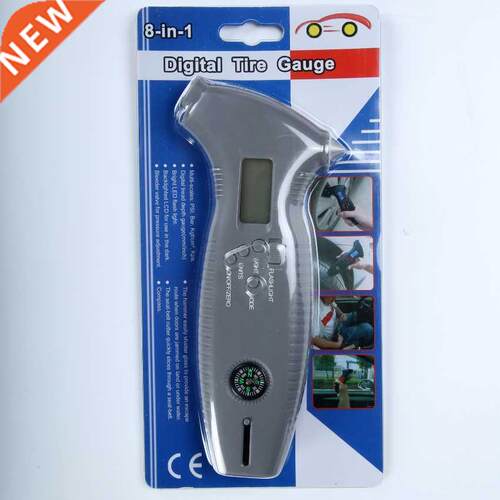 8in1 Digital LCD Car Tire Gauge Meter Portable Car Tire Trea