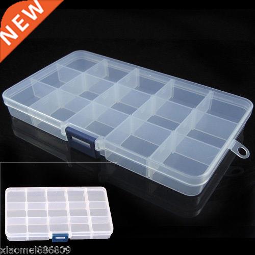 Plastc 15 Slots Jewelry Adjustable Tool Box Case Craft
