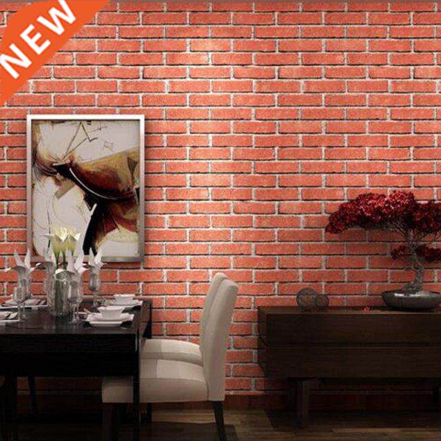 3D Brick pattern Non woven Wallpaper Retro self adhesive wal