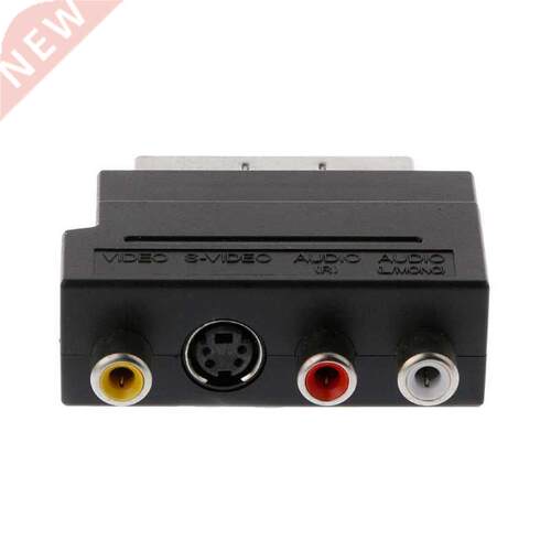 SCART Adaptor AV Block To 3 Phono Composite or S-Video With