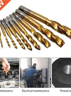 9pcs Spiral Pointed Taps M2-M12 Tapping Thread Forming Drill