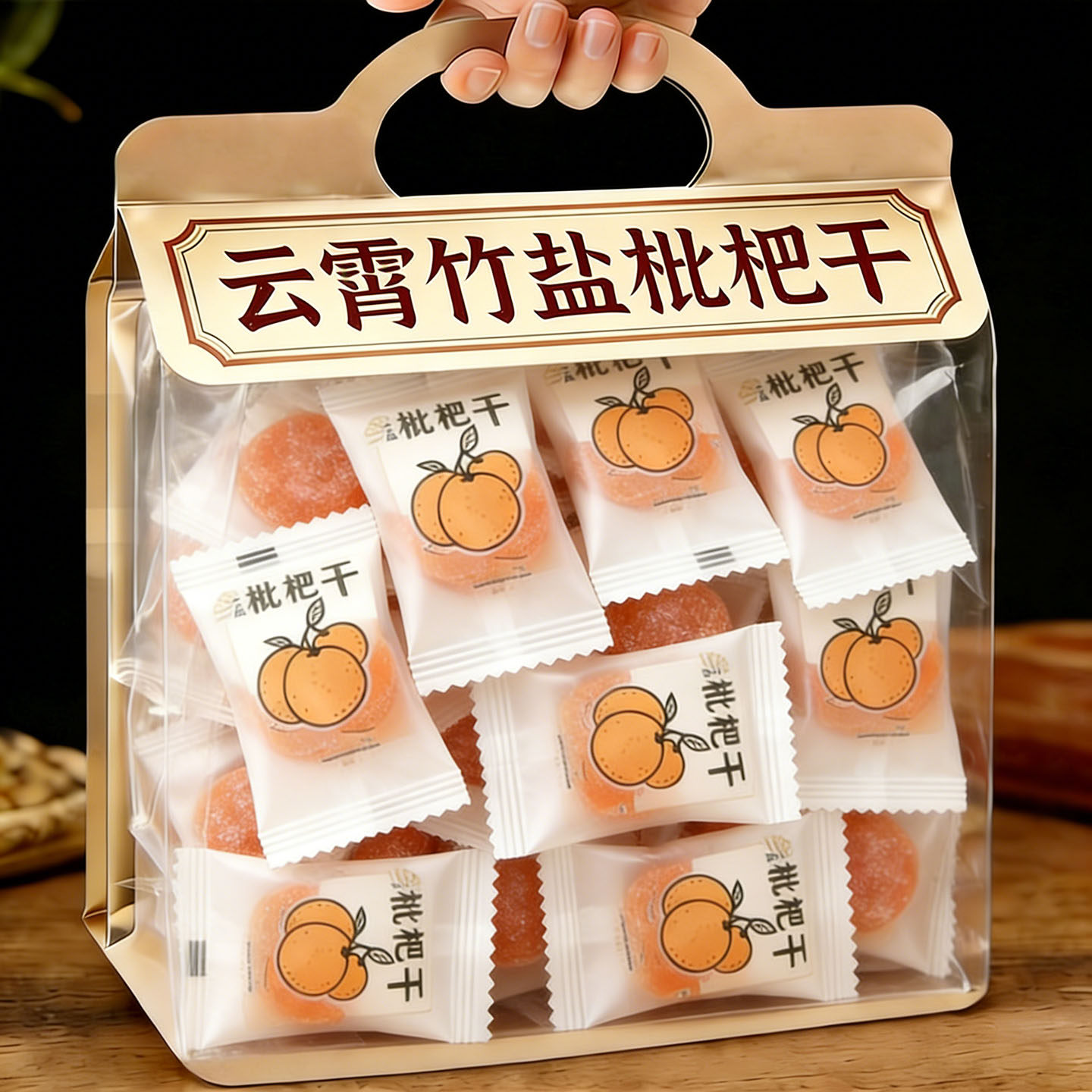 独立包装！正宗云霄竹盐枇杷干官方旗舰店原味无添加止润咳肺果干