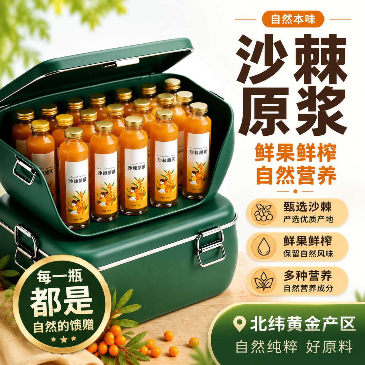 内蒙优选天然优质沙棘原浆果浆图片