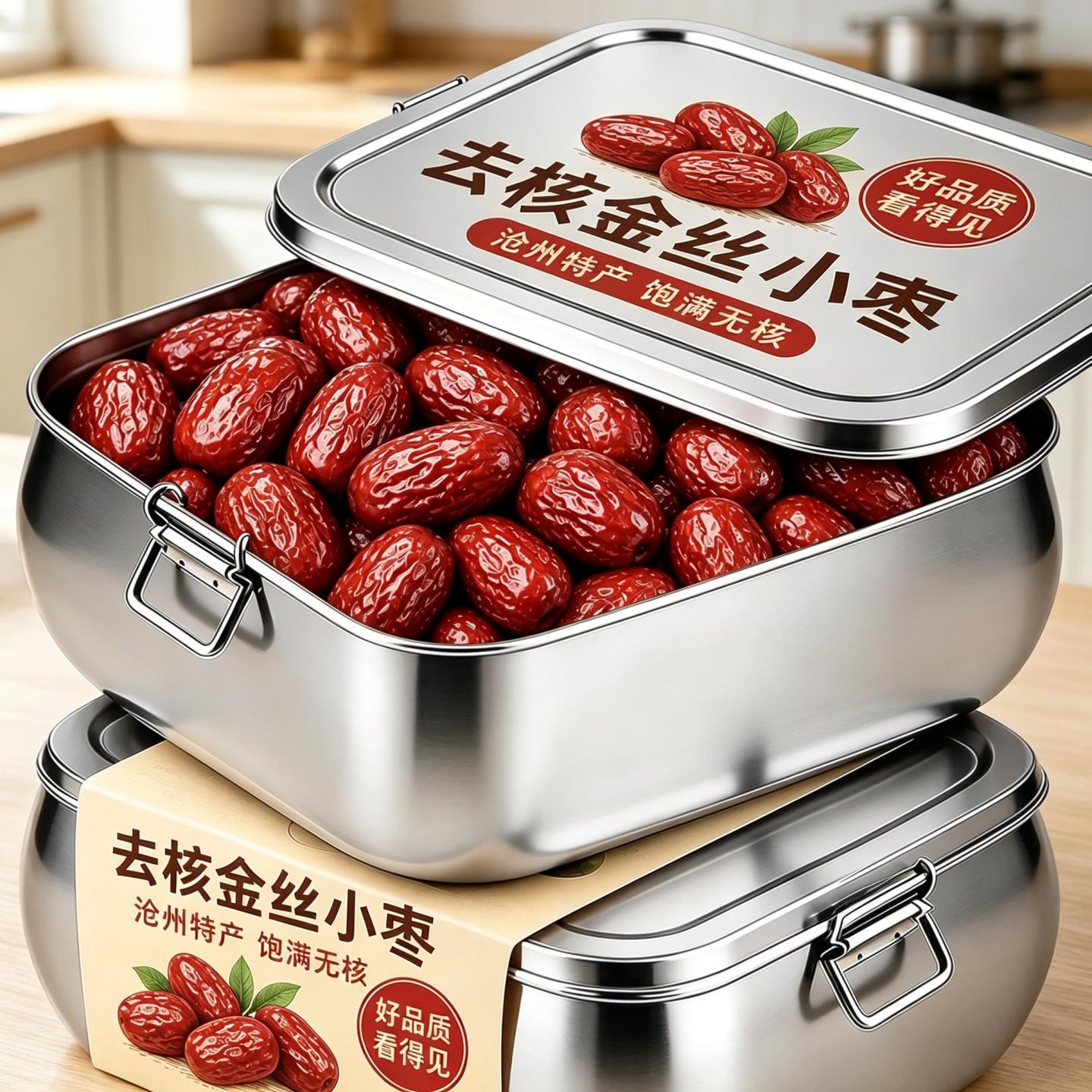 河北沧州去核金丝小枣官方旗舰店正品特级新货空心红枣鲜枣老字号