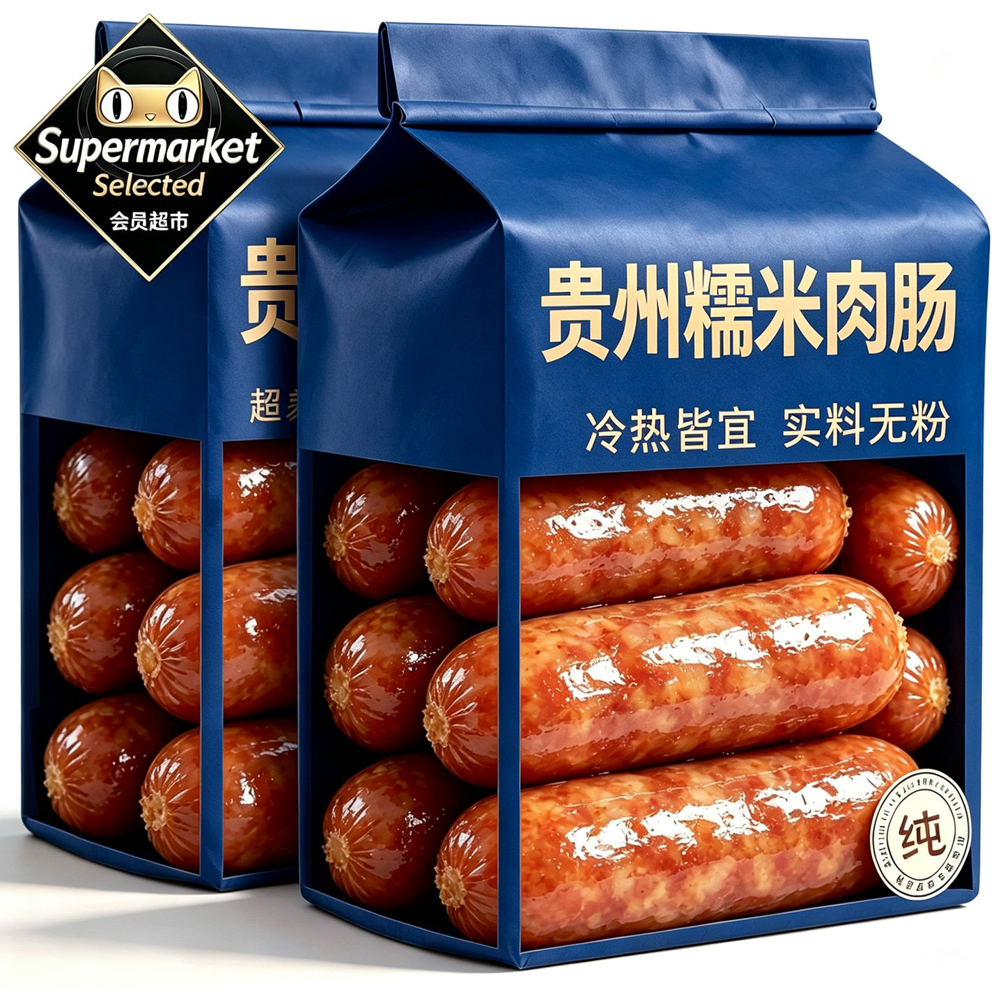 正宗贵州特产糯米肠鲜肉烤肠官方旗舰店高品质即食鲜肉肠早餐膳食