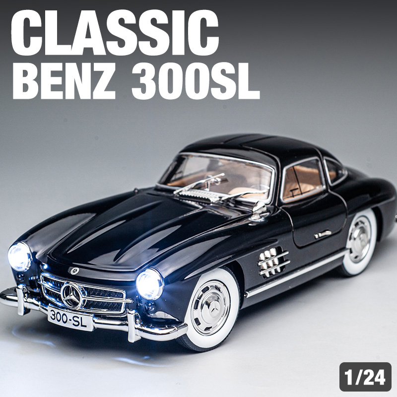 奔驰复古跑车合金124仿真模型车