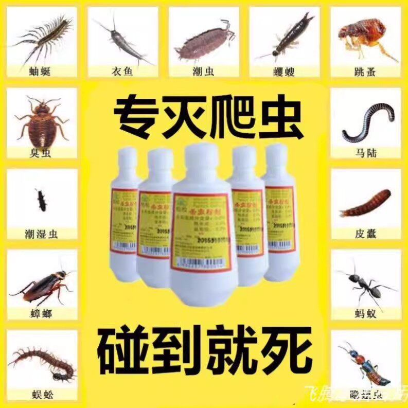 杀虫粉粉剂家用灭害灵蟑螂书虱专用蚂蚁药六六杀虫粉末剂灭蜈蚣药