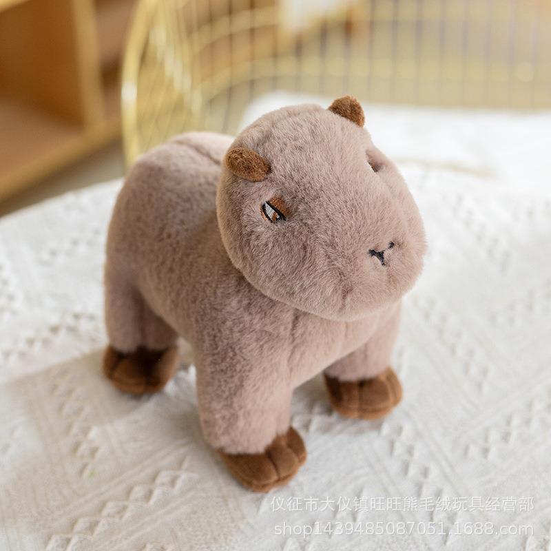 旺旺熊跨境热销水豚鼠公仔毛绒玩具可爱真Capybara公仔玩偶摆件现