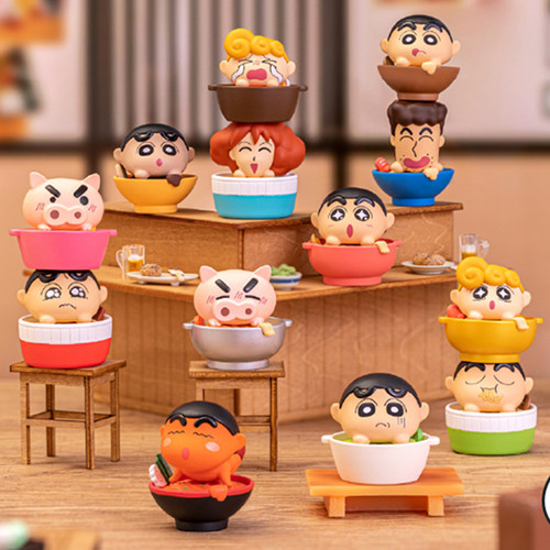 蜡笔小新拉面系列叠叠乐盲袋公仔