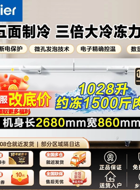 Haier/海尔BC/BD-1028T四面制冷大容量冷柜829/719/629升商用冰柜