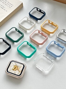 苹果手表壳适用appleiwatchs11硬壳s10987654半包PC镂空3SE保护套